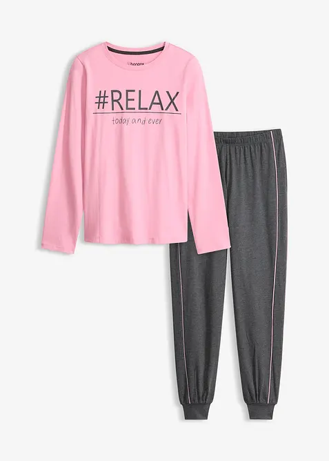 Pyjamas i myk bomull, bonprix