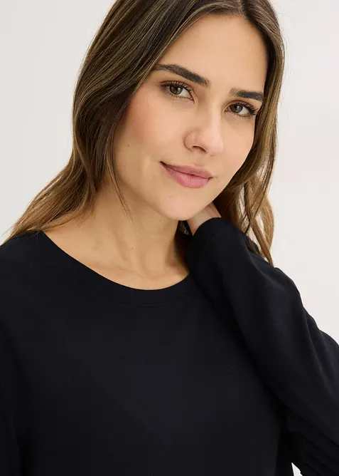 Pyjamas med viskose og vide ben, bonprix