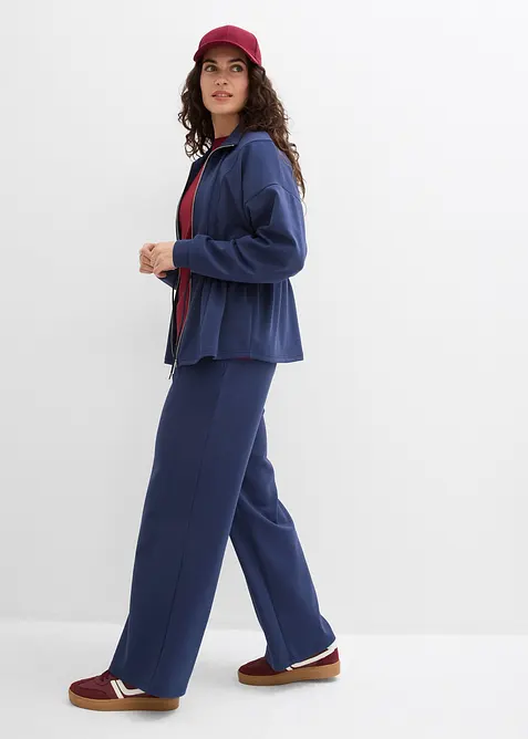 Sweatjakke i mykt scuba-materiale, bonprix