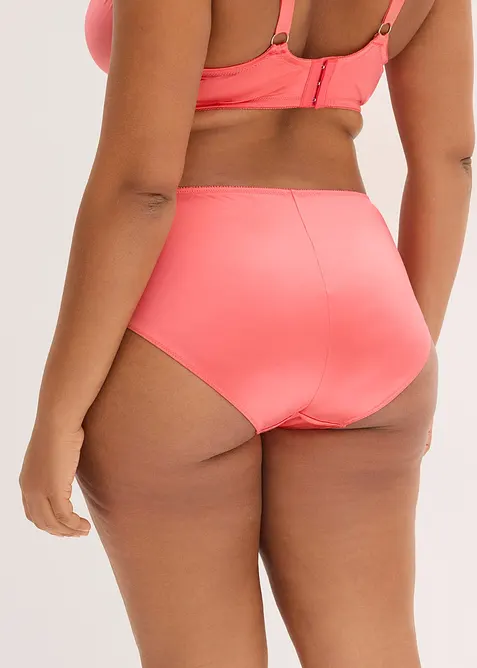 Truse med h&oslash;y midje og glitrende blomsterbroderi, bonprix