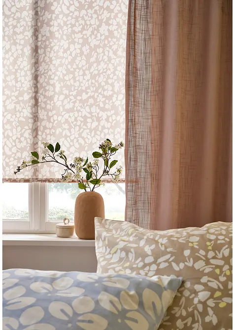 Gardiner i strukturmateriale (2-pack), bonprix