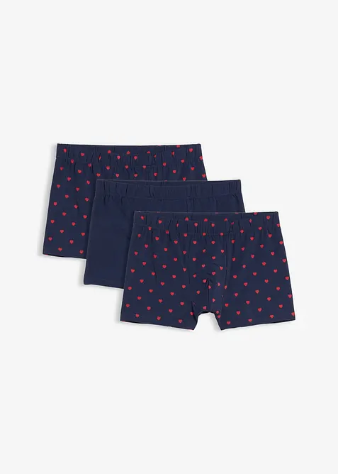 Boxershorts med bomull i ettersittende modell (3-pack), bonprix