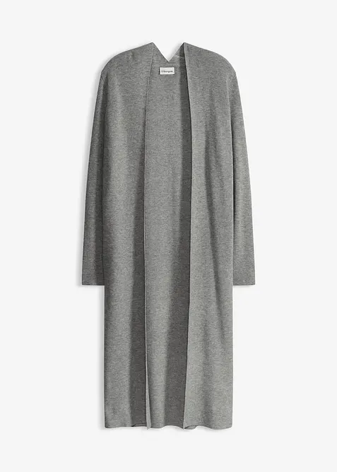 Lang strikkejakke med viskose, bonprix