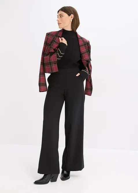 Finstrikket genser med gullfargede kjeder, bonprix