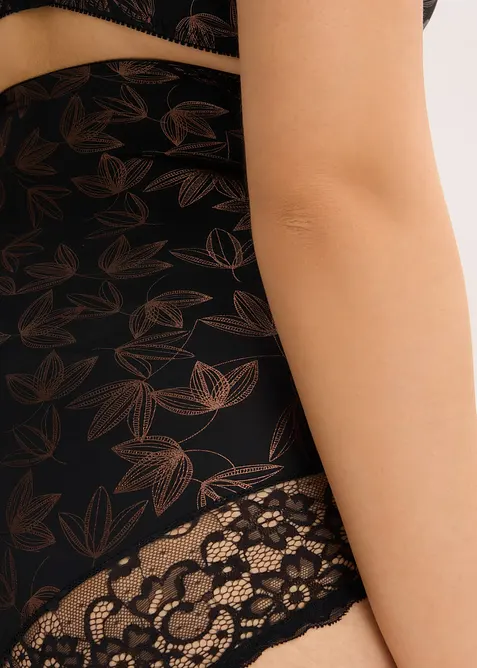 Shape-truse med h&oslash;y midje i skimrende materiale, sterkt formende, bonprix