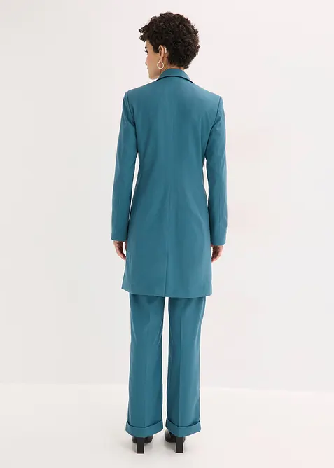 Lang blazer med V-hals, lange ermer, bonprix