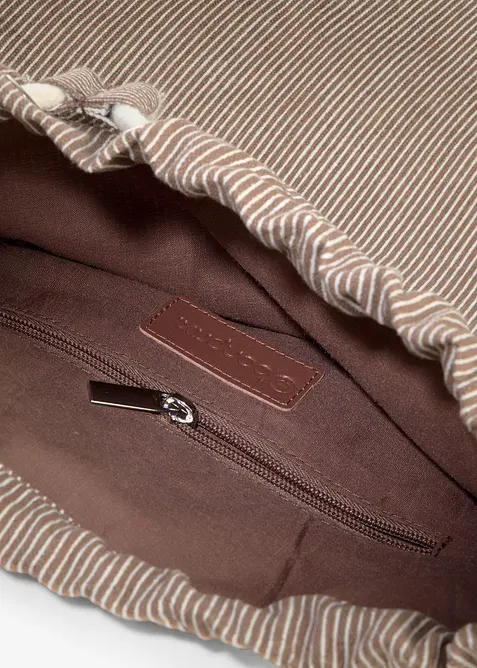 Ryggsekk i kanvas med striper, bonprix