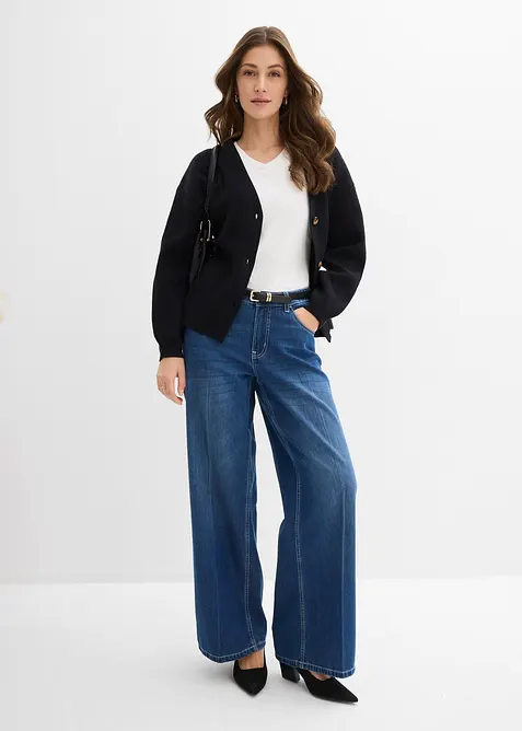 Wide Leg-jeans Mid Waist, bonprix
