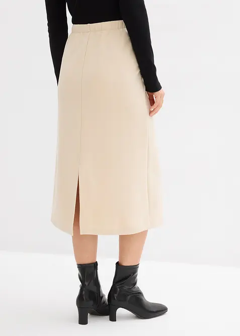 Midiskj&oslash;rt i mykt scuba-materiale, bonprix