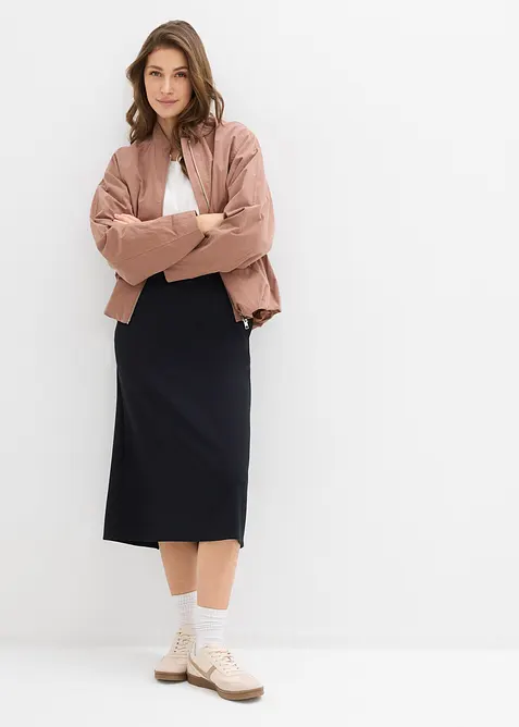 Midiskj&oslash;rt i mykt scuba-materiale, bonprix