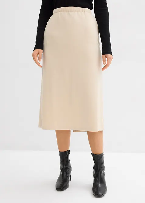 Midiskj&oslash;rt i mykt scuba-materiale, bonprix