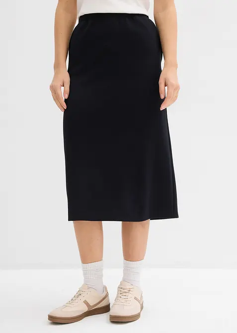 Midiskj&oslash;rt i mykt scuba-materiale, bonprix