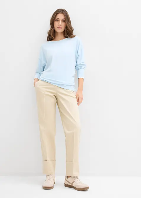 Langermet topp av behagelig Punto di Roma-materiale, bonprix