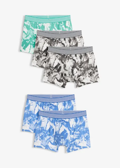 Boxershorts av myk bomull i ettersittende modell (5-pack), bonprix