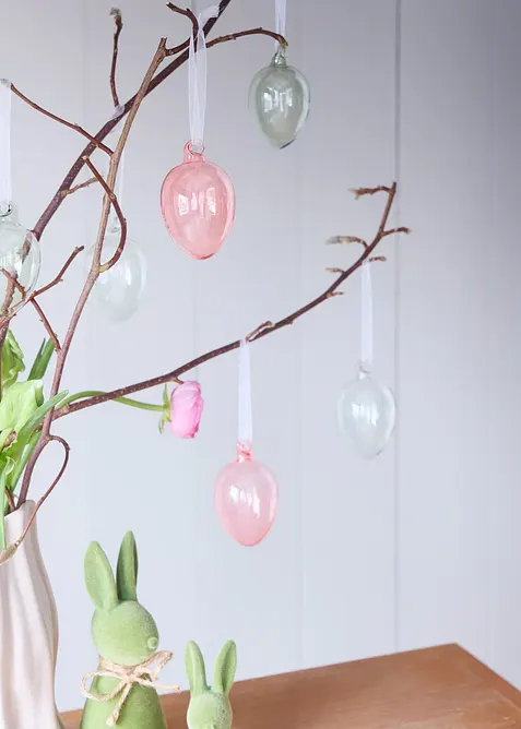 Hengende glass-egg (6-pack), bonprix