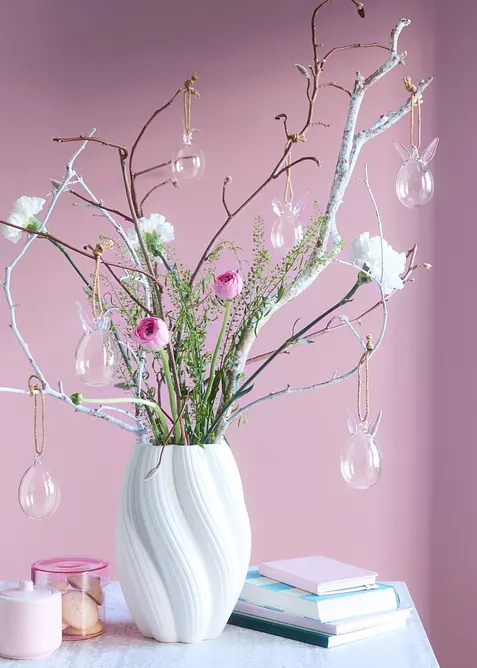 Hengende glasspynt -Harer- (6-pack), bonprix