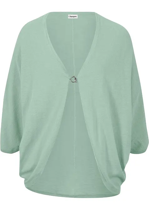 Finstrikket cardigan i 100% bomull, bonprix