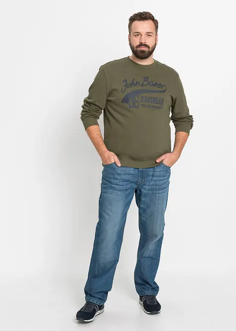 Sweatshirt i myk bomullsmiks (2-pack), bonprix