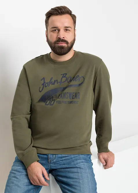 Sweatshirt i myk bomullsmiks (2-pack), bonprix