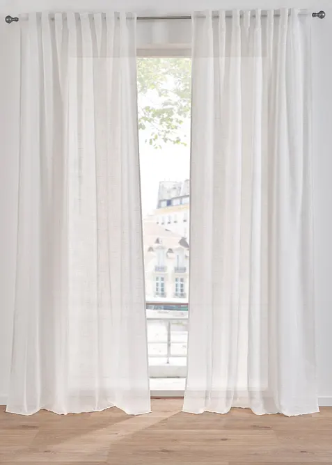 Gardin i strukturmateriale (1-pack), bonprix