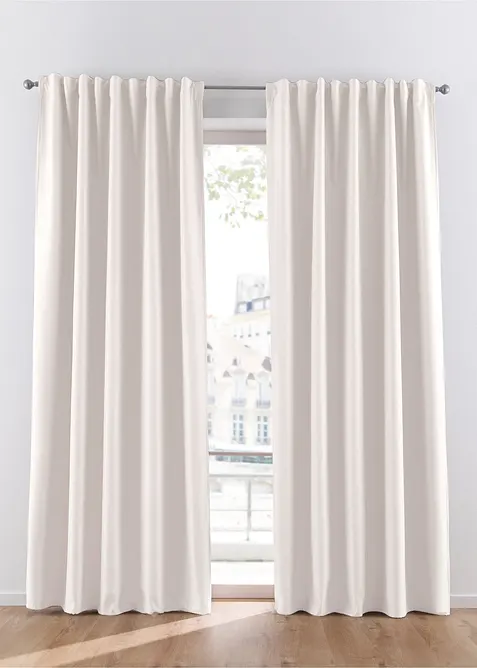 Varmeisolerende gardin med myk fleece p&aring; baksiden, f&aring;s ogs&aring; i ekstra lang (1-pack), bonprix