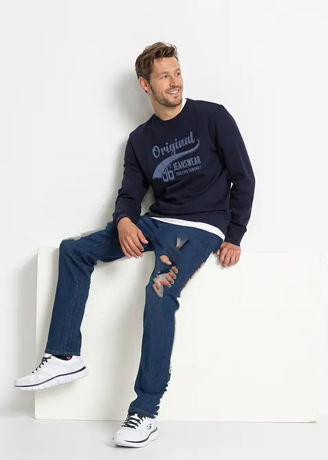 Sweatshirt i myk bomullsmiks (2-pack), bonprix