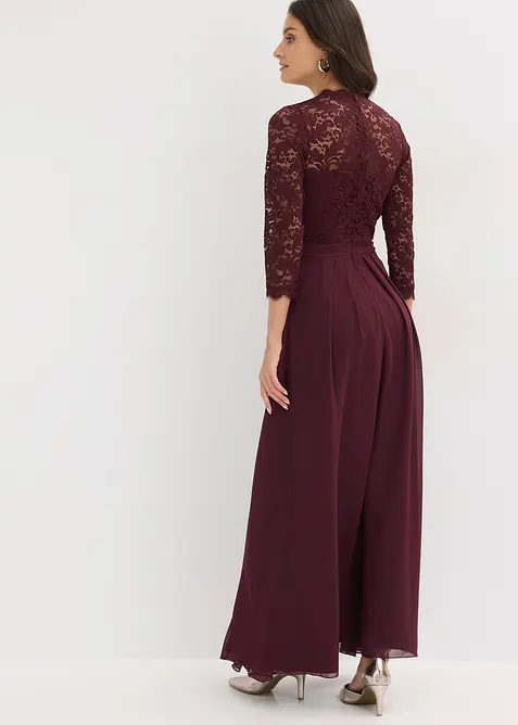 Maxikjole med blonder, bonprix