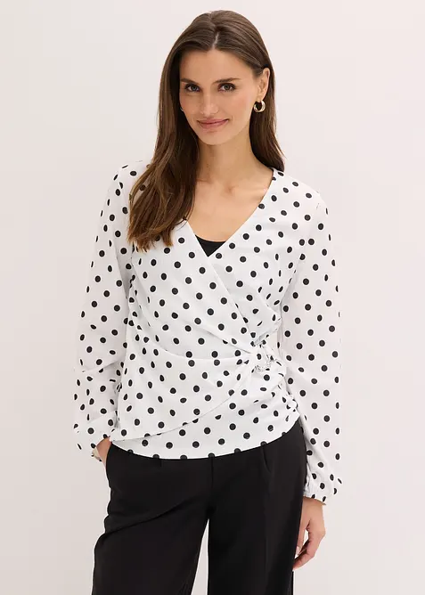 Langermet topp i strukturert jersey, bonprix