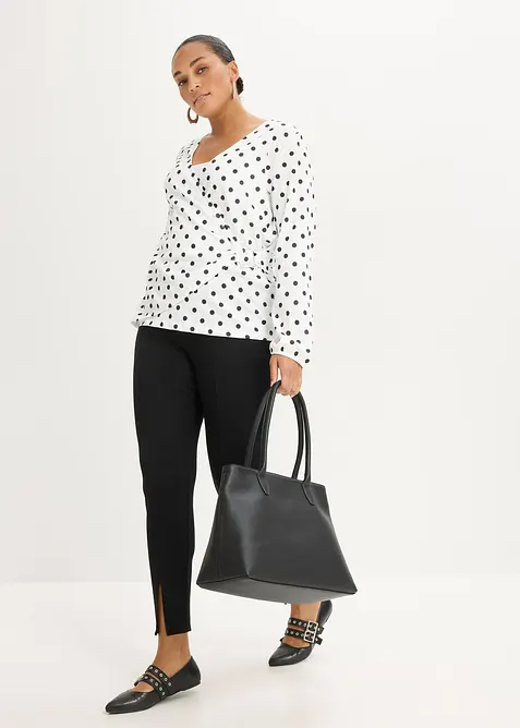 Langermet topp i strukturert jersey, bonprix