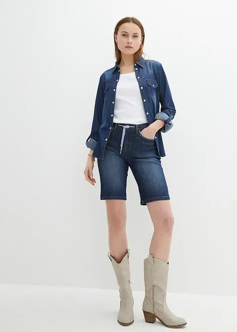 Jeans-bermuda Slim Fit Mid Waist, bonprix