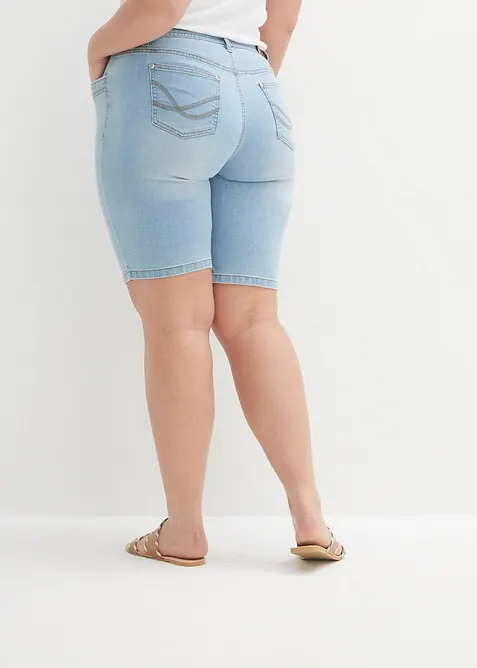 Jeans-bermuda Slim Fit Mid Waist, bonprix