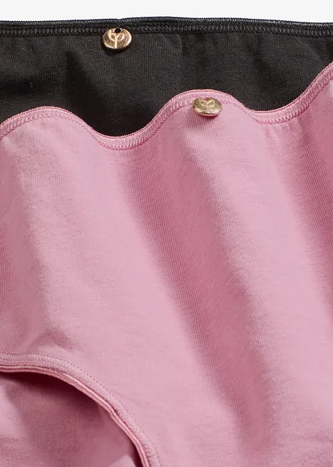 Truse med h&oslash;y midje og blonder (4-pack), bonprix