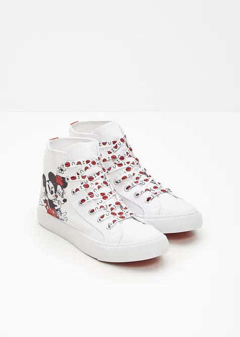 Disney Mikke Mus-ankelh&oslash;ye sneakers i bomullskanvas, Disney