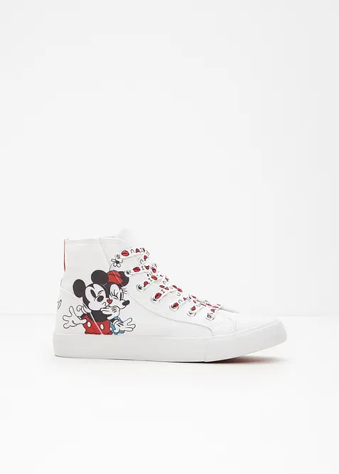 Disney Mikke Mus-ankelh&oslash;ye sneakers i bomullskanvas, Disney