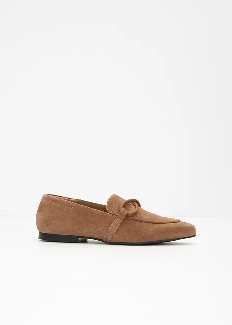 Loafers i semsket skinn, bonprix