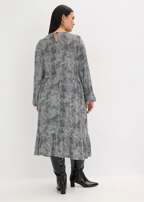 Midikjole i jersey i viskosemiks, bonprix