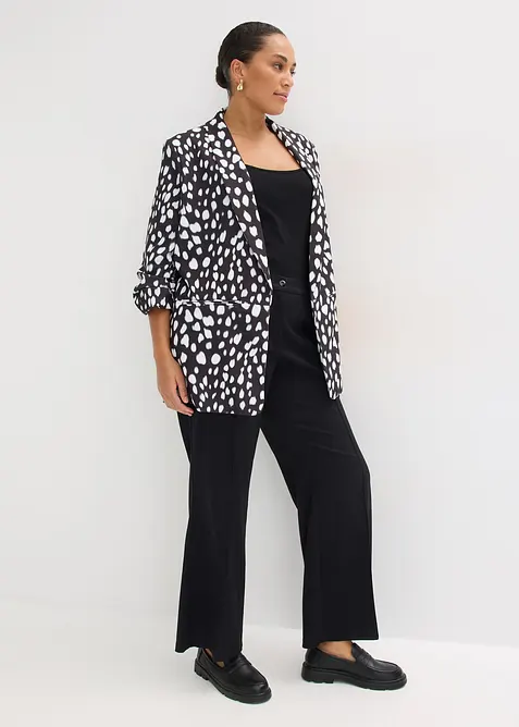 Lang blazer med trykk, bonprix