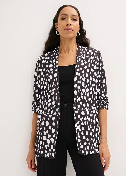 Lang blazer med trykk, bonprix
