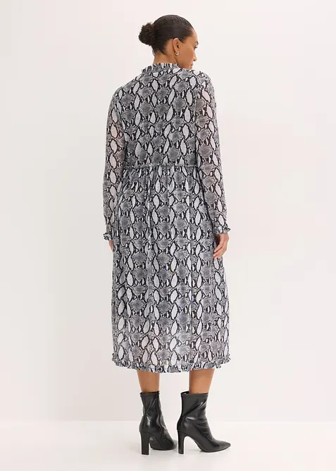 Midikjole i myk mesh, bonprix