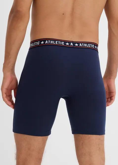 Boxsershorts med  bomull i ettersittende modell i midi-lengde (2-pack), bonprix