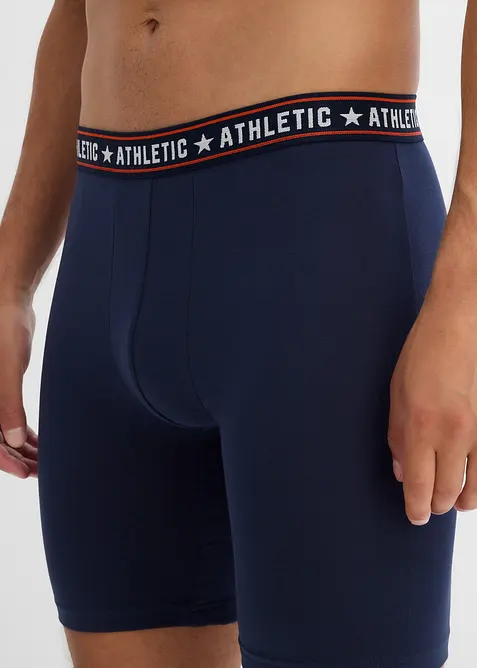 Boxsershorts med  bomull i ettersittende modell i midi-lengde (2-pack), bonprix