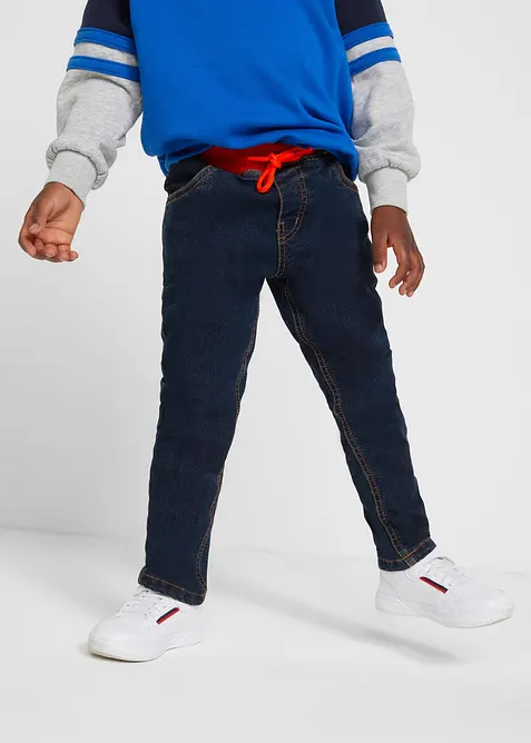 Termojeans med jerseyf&ocirc;r til gutt, bonprix
