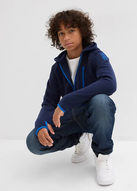 Fleecejakke med kontrastdetaljer, bonprix