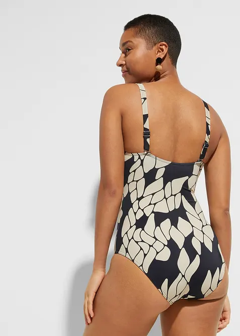 Shape-badedrakt med V-hals, middels formende, bonprix