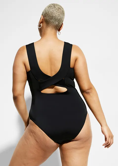 Shape-badedrakt, sterkt formende, med V-hals, bonprix