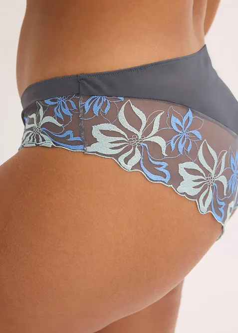 Hipstertruse med nydelige broderier, bonprix