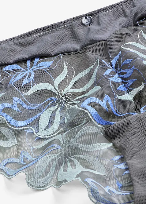 Hipstertruse med nydelige broderier, bonprix