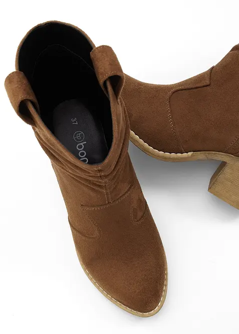 Cowboyboots med rynket skaft, bonprix