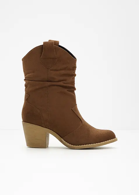Cowboyboots med rynket skaft, bonprix