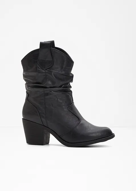 Cowboyboots med rynket skaft, bonprix